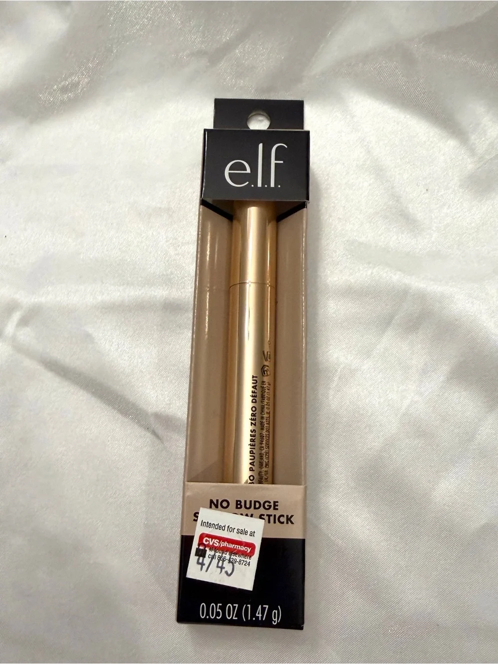 e.l.f. No Budge Shadow Stick Cream Eyeshadow‎ PERFECT PEARL Silver Gold NEW